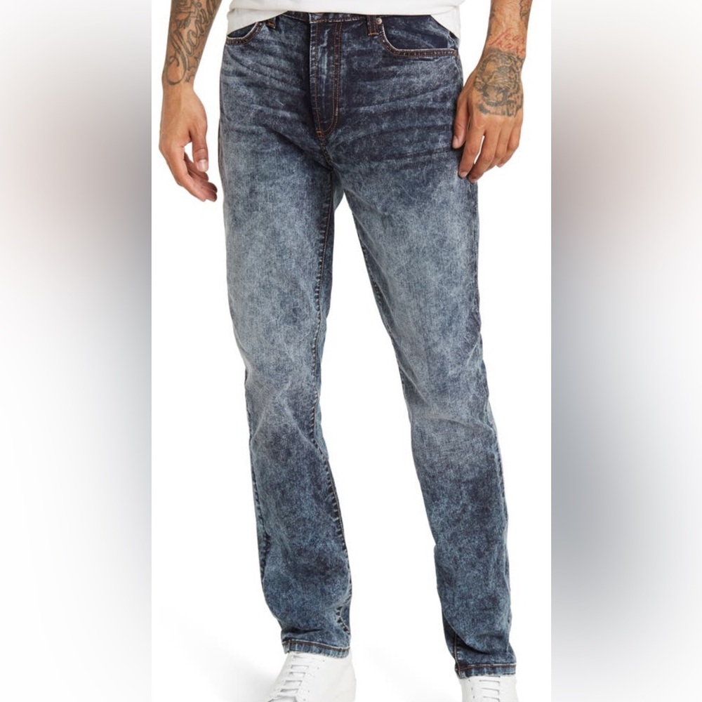 Monfrere Brando Slim Fit Stonewashed Jeans Encino Medium Rinse Size 38